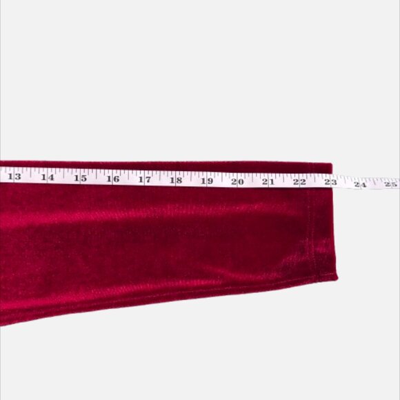 Jon Den Red Cowl Neck Long Sleeve Christmas Date Night Holiday Party Top(Size L) - Picture 6 of 9